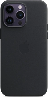 Apple Leather Case with MagSafe for iPhone 14 Pro Max Midnight Blue