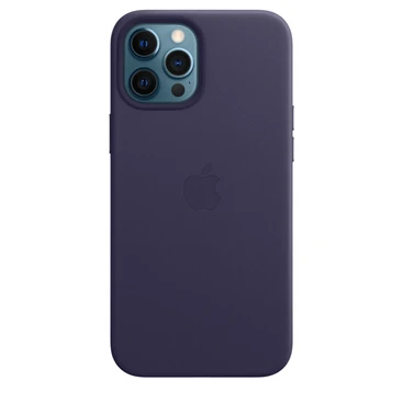 Apple Leather Case with MagSafe for iPhone 12 Pro Max Dark Purple