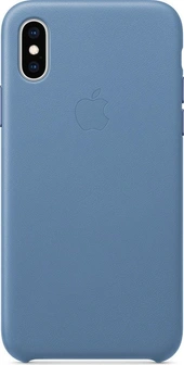 Apple Leather Case for iPhone XS kornblumenblau