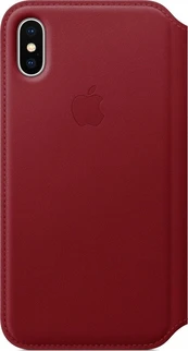 Apple Leather Folio Case for iPhone X Red