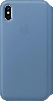 Apple Leather Folio Case for iPhone XS Max kornblumenblau