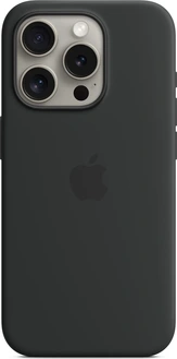 Apple Silicone Case with MagSafe for iPhone 15 Pro Black