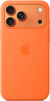 Apple Silicone Case with MagSafe for iPhone 17 Pro Max Orange