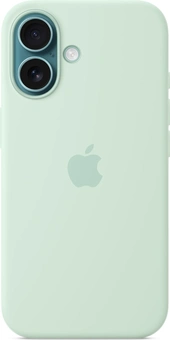 Apple Silicone Case with MagSafe for iPhone 16 Aquamarin