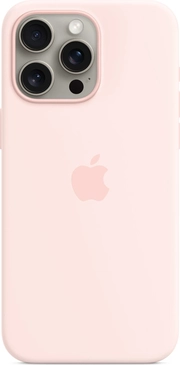 Apple Silicone Case with MagSafe for iPhone 15 Pro Max hellrosa
