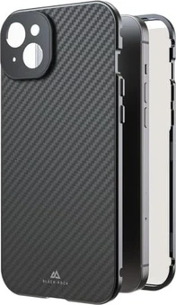 Black Rock 360° Glass Case for Apple iPhone 15 Plus Carbon
