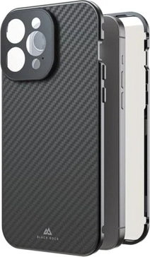 Black Rock 360° Glass Case for Apple iPhone 15 Pro Max Carbon