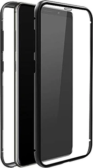 Black Rock 360° Glass Case for Samsung Galaxy S9+ Transparent/Black