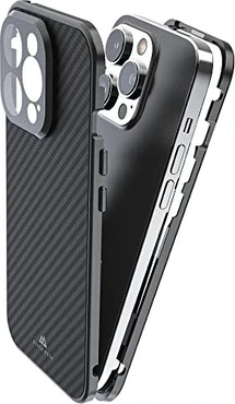 Black Rock 360° Glass Case for Apple iPhone 14 Pro Carbon