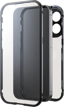 Black Rock 360° Glass Case for Apple iPhone 15 Pro Transparent/Black