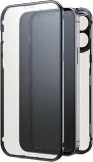 Black Rock 360° Glass Case for Apple iPhone 15 Pro Max Transparent/Black