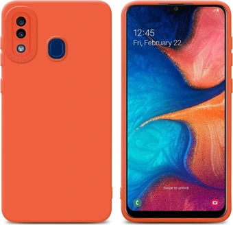 Cadorabo TPU Cover for Sasmung Galaxy A20 Orange