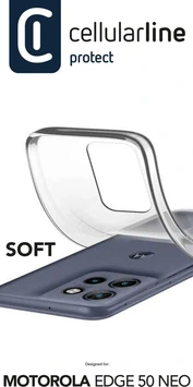 Cellularline Soft Cover for Motorola Edge 50 Neo Transparent