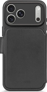 Decoded Leather Detachable Wallet Case for Apple iPhone 17 Pro Black