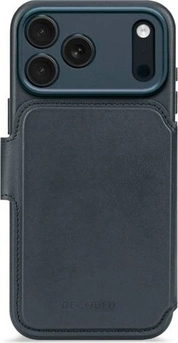 Decoded Leather Detachable Wallet Case for Apple iPhone 17 Pro Navy Blue shadow