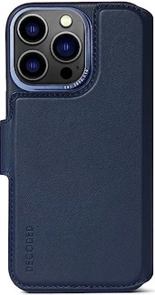 Decoded Leather Detachable Wallet MagSafe for Apple iPhone 14 Pro Navy Blue