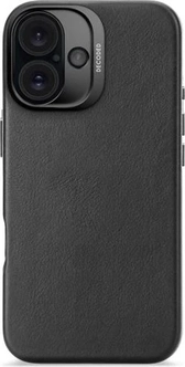 Decoded Leather Back Cover for Apple iPhone 16 Black