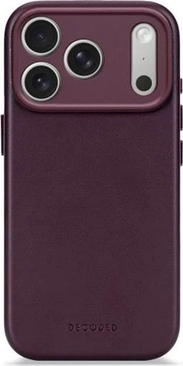 Decoded Leather Back Cover for Apple iPhone 17 Pro Max dark ruby