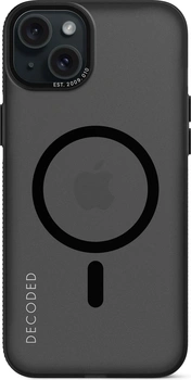 Decoded Recycled Plastic Grip Case for Apple iPhone 15 Plus Transparent/Black