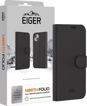Eiger North Folio Case for Apple iPhone 15 Pro Black