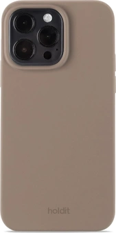 Holdit Silicone Case for Apple iPhone 15 Pro Max Mocha Brown