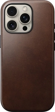 Nomad Modern Horween Leather Case for Apple iPhone 16 Pro Rustic Brown