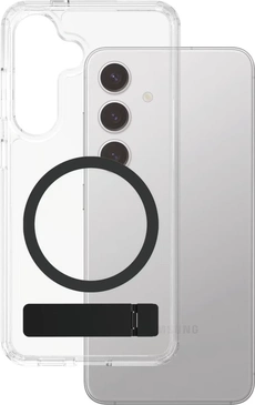 PanzerGlass Care Feature Case Kickstand Magnetic Qi for Samsung Galaxy S25 Transparent/Black