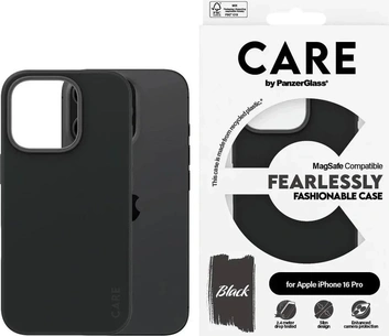 PanzerGlass Care Fashionable Case MagSafe for Apple iPhone 16 Pro Black