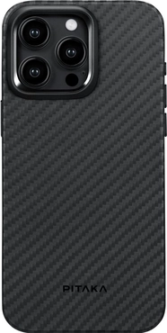 Pitaka MagEZ Case 4 Pro Twill for Apple iPhone 15 Pro Black/Grey