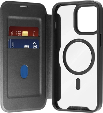 Puro Book Mag Case for Apple iPhone 16 Pro Max Black
