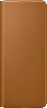 Samsung Leather Flip Cover for Galaxy Z Fold 3 5G Camel