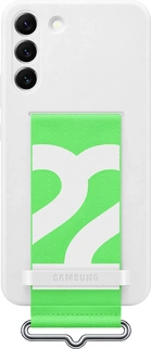 Samsung Silicone Cover with Strap for Galaxy S22+ White