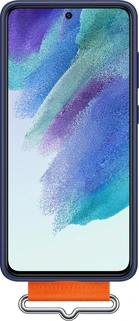 Samsung Silicone Cover with Strap for Galaxy S21 FE Navy