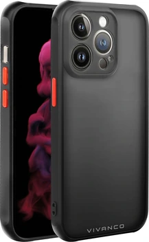 Vivanco Frosted Cover for Apple iPhone 14 Pro Transparent/Black