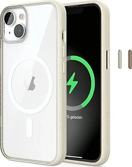 Woodcessories Clear Case MagSafe for Apple iPhone 14 Plus Offwhite/klar