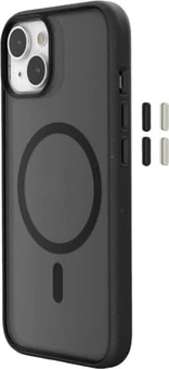 Woodcessories Clear Case MagSafe for Apple iPhone 15 Black/matt