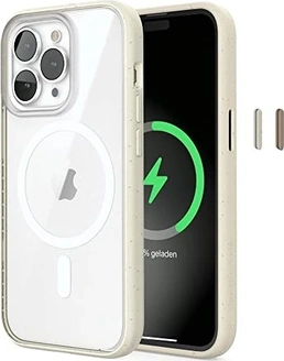 Woodcessories Clear Case MagSafe for Apple iPhone 14 Pro Max Offwhite/klar