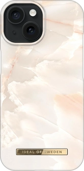 iDeal of Sweden Fashion Case MagSafe for Apple iPhone 15 Rose Pearl Marble