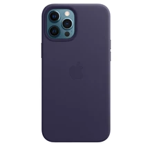 Apple Leather Case with MagSafe for iPhone 12 Pro Max Dark Purple
