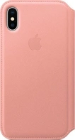 Apple Leather Folio Case for iPhone X zartrosa