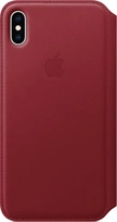 Apple Leather Folio Case for iPhone XS Max Red