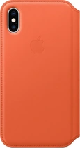 Apple Leather Folio Case for iPhone XS Orange