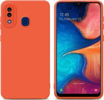 Cadorabo TPU Cover for Sasmung Galaxy A20 Orange