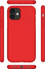 Cyoo Premium Liquid Silicon Case for Apple iPhone 12 Pro Max Red