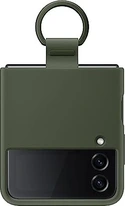 Samsung Silicone Cover with Ring for Galaxy Z Flip 4 Khaki