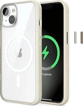 Woodcessories Clear Case MagSafe for Apple iPhone 14 Plus Offwhite/klar