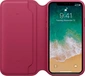 Apple Leather Folio Case for iPhone X Berry Red