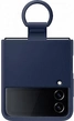Samsung Silicone Cover with Ring for Galaxy Z Flip 4 Navy