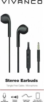 Vivanco Headset In Ear, Eggshape Design Black